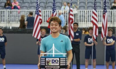 Wu Yibing of China wins first ATP title by upsetting John Isner in Dallas.